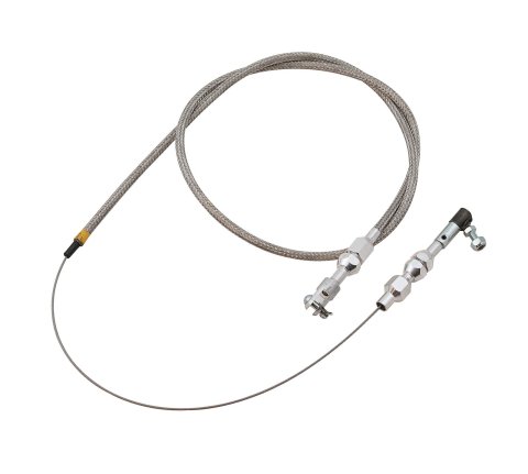 Mr. Gasket Universal Throttle Cable Kits 5659 Cable, Braided Stainless Steel, Polished, 36 in. Long, Universal, Each