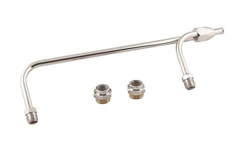 Mr. Gasket Chrome Gas Lines 1552 Fuel Line, Chrome, Steel, Holley, 4150, 3/8 in. Hose Barb Inlet, Kit