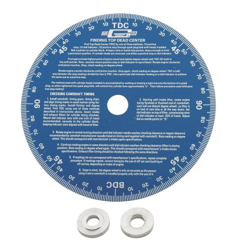 Mr. Gasket Universal Degree Wheels 1570 Wheel, Aluminum, Blue Anodized, 7 in. Diameter, Each