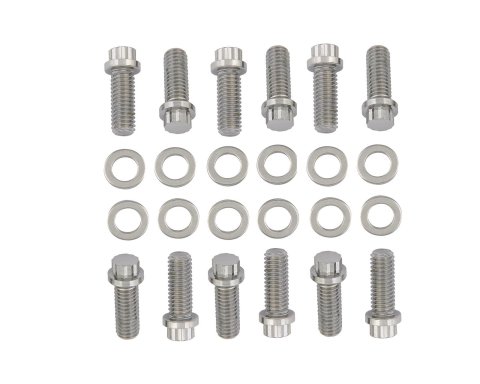Mr. Gasket Chrome Intake Manifold Bolts 5003 Bolts, Manifold, Steel, Chrome, 12-Point Head, Chevy, Oldsmobile, Small Block, V8, Set of 12