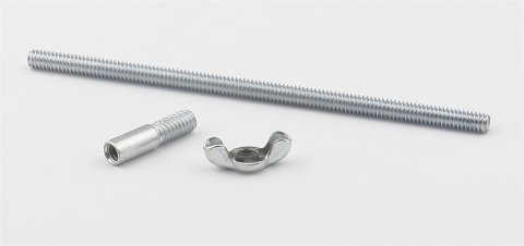 Mr. Gasket Air Cleaner Studs 6399 Stud/Nut, Steel, Cadmium Plated, 5/16 in.-18 Thread, 5 in. Long, Each