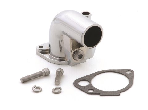 Mr. Gasket Water Necks 9713 Neck, Steel, Chrome Plated, 90 Degree, Ford, Small Block Windsor, Each