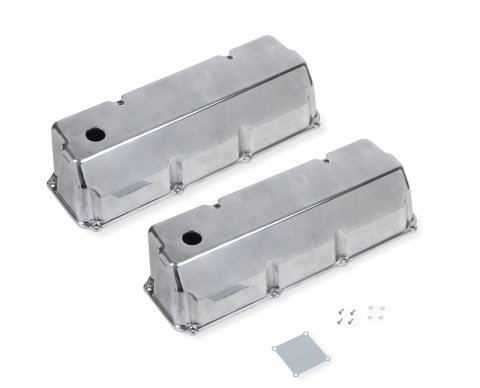 Mr. Gasket Cast Aluminum Valve Covers 6890G Covers, Perimeter Bolt, Tall, Aluminum, Polished, Ford, Mercury, 351C, 351M, 400, Pair