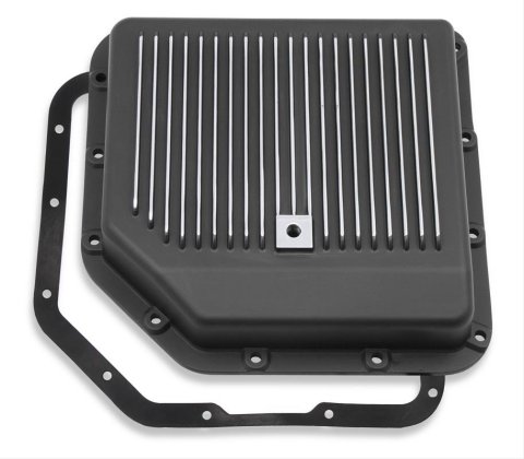 Mr. Gasket Automatic Transmission Oil Pans 9795BMRG Pan, Stock, Aluminum, EDP Coated Black, GM TH350, Each
