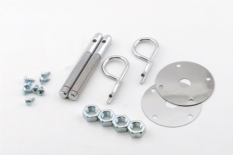 Mr. Gasket Hood and Deck Pins 1016 Pins, Hairpin-Style, 4 in. Long, 7/16 in. Diameter, Steel, Chrome Plated, Kit