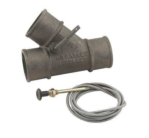 Mr. Gasket Exhaust Cut-Outs 5424 Cutout, Cable Operated, Cast Iron, Clamp-On, 2 in. Diameter, Each