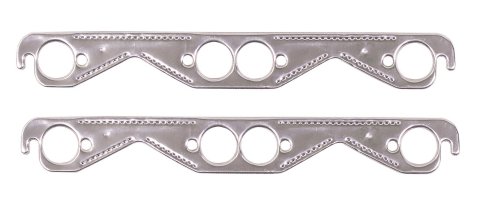Mr. Gasket Aluminum Layered Exhaust Gaskets 7402G Gaskets, Header, Soft Aluminum, Large Round Port, Chevy, Small Block, Pair
