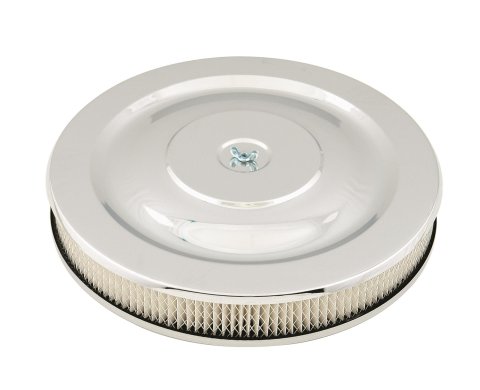 Mr. Gasket Easy-Flow Air Cleaners 1480 Filter Assembly, Chrome, Round, 14 in. Diameter, 2.250 in. Height, Each
