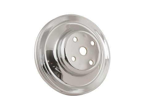 Mr. Gasket Chrome Water Pump Pulleys 4967 Pulley, V-Belt, 2-Groove, Steel, Chrome, Chevy, Big Block, Long Pump, Each