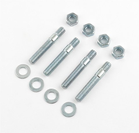 Mr. Gasket Carburetor Studs 61 Studs, Steel, Zinc Plated, 5/16-18/24 in. x 2.000 in. Long, Set of 4