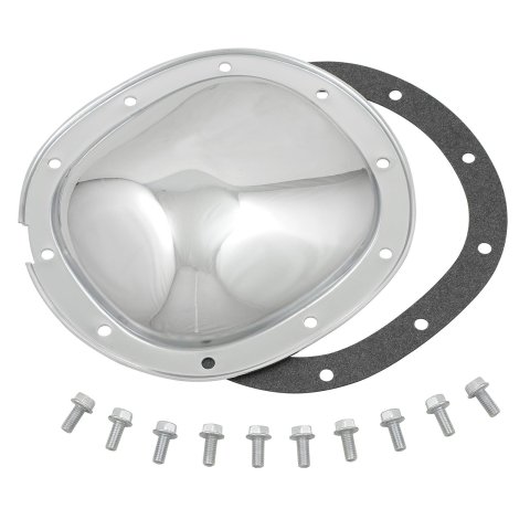 Mr. Gasket Chrome 10 Bolt GM 7.5/7.6/7.625 Inch Differential Cover 9896 Cover, Steel, Chrome, GM, 7.5 in., 7.625 in., 10-Bolt, Kit