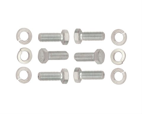 Mr. Gasket Crank Pulley Bolts 5322G Crankshaft Bolts, Grade 5, Zinc Plated, Chevy, Small, Big Block, Includes Lock Washers, Set of 6
