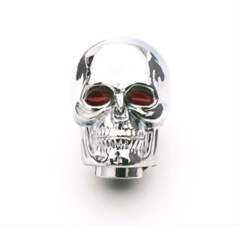 Mr. Gasket Shift Knobs 9628 Knob, Skull, Aluminum, Chrome, Automatic, Manual Transmission, Each