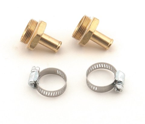 Mr. Gasket Carburetor Inlet Fittings 1543 Fitting, Inlet, 7/8-20 in. Male Thread to 3/8 in. Hose Nipple, Brass, Pair