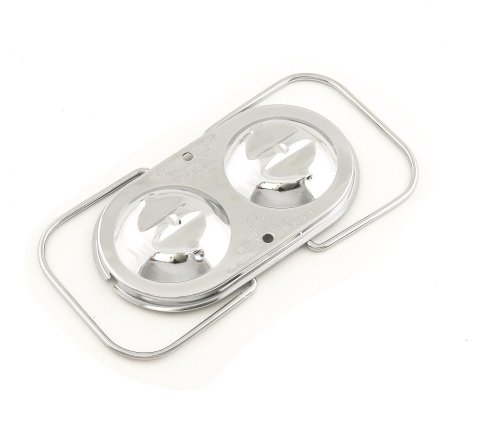 Mr. Gasket Chrome Master Cylinder Covers 5273 Cover, Steel, Chrome, Dual Bail, 5.750 in. x 3 in., Each