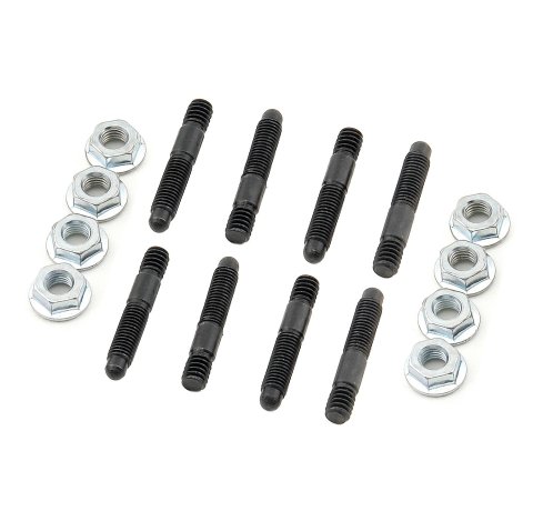 Mr. Gasket Cast Valve Cover Stud Kits 6329 Studs, Steel, Zinc Plated, 1/4-20 Thread, Set of 8