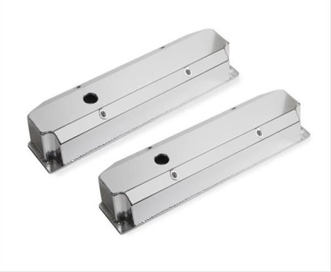 Mr. Gasket Aluminum Valve Covers 6864G Covers, Tall, Fabricated Aluminum, Natural, Chrysler, Dodge, Plymouth, Big Block, Pair