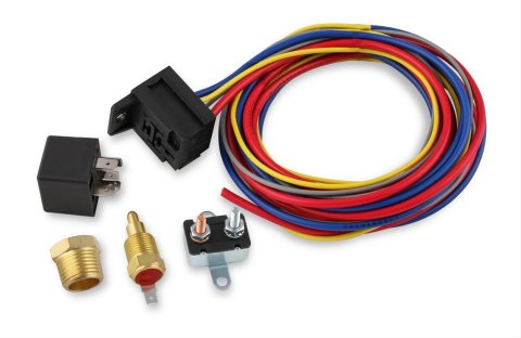 Mr. Gasket Electric Fan Switch Kits 40102G Switch, Thread-in Sensor, On at 185/Off at 170, 30 Amp Relay, Kit