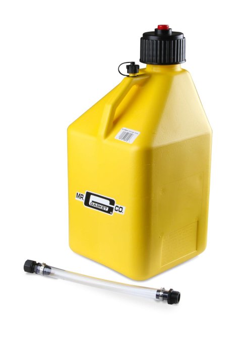 5 Gallons Mr. Gasket Utility Jug 36951G Jug, Square, Gallons, Plastic, Yellow, Each