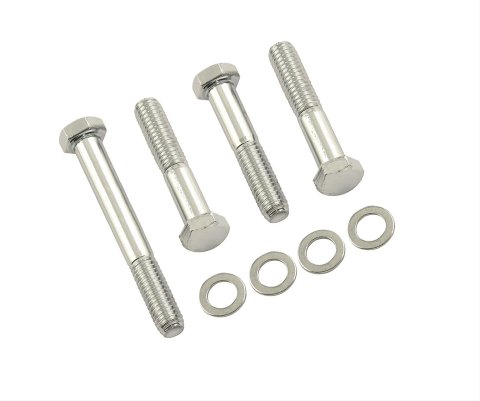 Mr. Gasket Chrome Water Pump Bolts 4996 Bolts, Chrome, Pump, Chevy, Small Block, Short Pump, Hex Head, Kit
