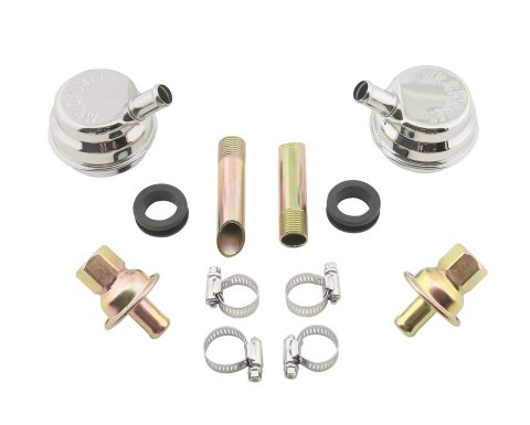 Mr. Gasket Crankcase Evacuation Systems 6002 System, Steel, Gold Iridited, Universal, Kit