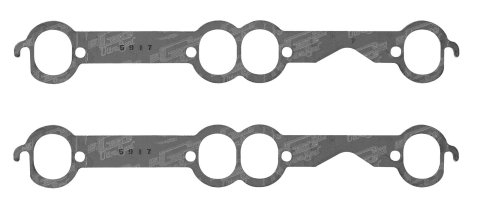 Mr. Gasket Ultra-Seal Exhaust Gaskets 5917 Gaskets, Header, Ultra-Seal, Steel Core Laminate, Oval Port, Chevy, Small Block, Pair