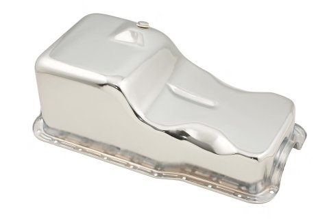 Mr. Gasket Chrome Plated Oil Pans 9780 Pan, Steel, Chrome, 5 qt., Front Sump, Ford, 289, 302, Each