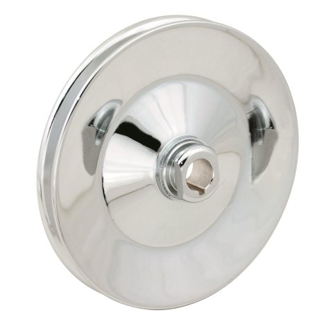 Mr. Gasket Chrome Power Steering Pulleys 4948G Pulley, steering, Steel, Chrome, 1-Groove, V-Belt, 5.75 in. Diameter, .625 in. Bore, Keyway, Chevy