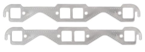 Mr. Gasket Aluminum Layered Exhaust Gaskets 7401G Gaskets, Header, Soft Aluminum, 1.55 in. x 1.45 in. Port, Chevy, Small Block, Pair