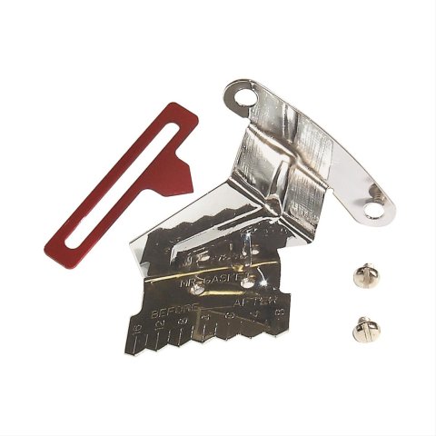 Mr. Gasket Timing Tabs 4599 Pointer, Steel, Chrome/Red, 8 in. Balancer, Chevy, Big Block, Each