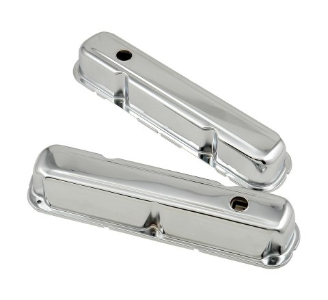 Mr. Gasket Chrome Valve Covers 9806 Covers, Tall, Steel, Chrome, Plain, Chrysler, Small Block, Pair