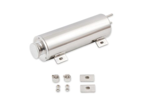Mr. Gasket Coolant Overflow Tanks 9133 Tank, 34 Ounces, 3 in. Diameter, 10 in. Height, Stainless Steel, Polished, Universal, Each