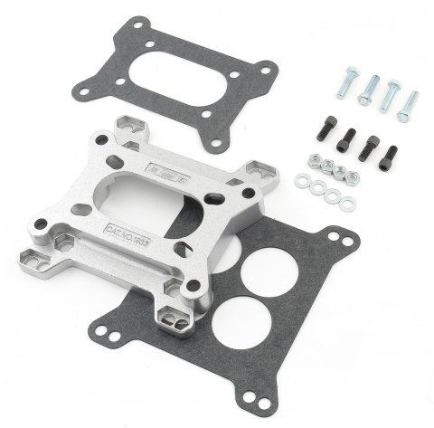 Mr. Gasket Carburetor Adapter Kits 1933 Adapter, Open Center, Square Bore Carburetor, 1.00 in. Thick, Kit