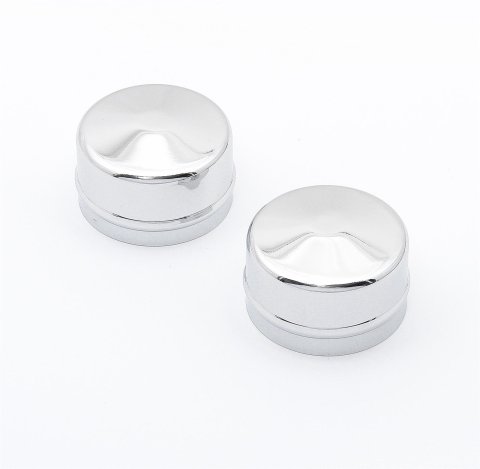 Mr. Gasket Chrome Dust Caps 2486 Brake Rotor Cap, Wheel/Hub, Steel, Chrome, 2.187 in. Diameter, Pair