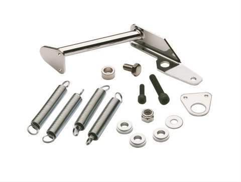 Mr. Gasket Throttle Return Spring Kits 9678 Spring, Chrome, Dual Spring, Bracket, Universal, Kit