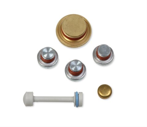 Mr. Gasket Freeze Plug Kits for 2008-2014 YUKON XL 1500, 2000-2013 2500 - 61210G Plugs, Brass, Threaded, Chevy, Small Block LS, Kit