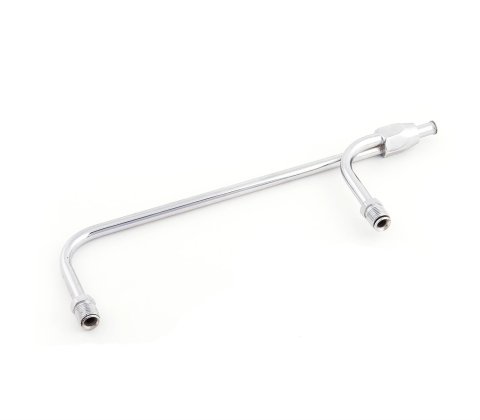 Mr. Gasket Chrome Gas Lines 1551 Fuel Line, Chrome, Steel, Holley, 4160, 4-Barrel, 3/8 in. Hose Barb Inlet, Kit