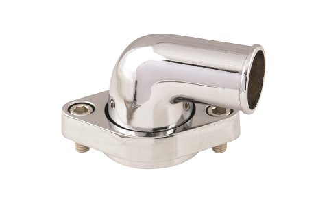 Mr. Gasket Water Necks 9142G Neck, Aluminum, Chrome Plated, O-Ring, 90 Degree, Chevy, Big/Small Block, Each