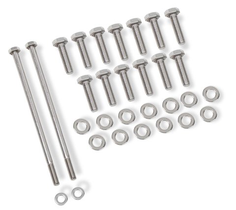 Mr. Gasket Oil Pan Bolt Kits 60851G Bolt, Hex Head, Stainless Steel, Polished, GM, 4.8, 5.3, 5.7, 6.0, 6.2, 7.0L, Kit