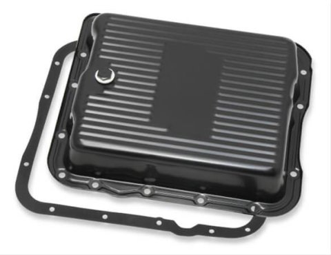 Mr. Gasket Automatic Transmission Oil Pans 9767BMRG Pan, Stock, Steel, EDP Coated Black, GM 700R4, 4L60, 4L60E, Each