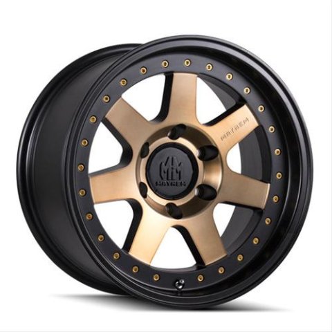 Mayhem Prodigy 8300 Series Matte Black Wheels with Bronze Tint Face 17x9 Wheels, (8300) W/ 17X9 5-114.3 -6Mm 72.6Mm