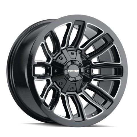 Mayhem Decoy 8108 Gloss Black Wheels with Milled Accents 20x9 MAYHEM DECOY GLOSS BLACK/MILLED SPOKES 20X9 8-165.1/8-170 18MM 130.8MM