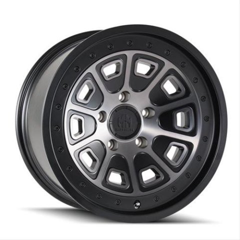 Mayhem Flat Iron 8301 Series Matte Black Wheels with Dark Tint Face 17x9 Wheels, (8301) W/ 17X9 5-114.3 -6Mm 72.6Mm