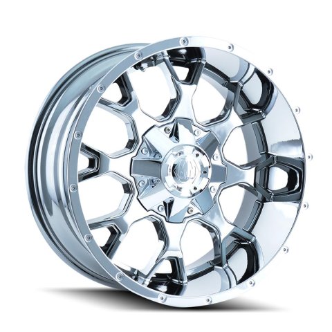 Mayhem Warrior 8015 Series Chrome Wheels 20x9 MAYHEM WARRIOR CHROME 20X9 6-120/6-139.7 0MM 78.1MM