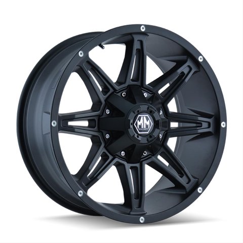 Mayhem Rampage 8090 Series Matte Black Wheels 17x9 Wheel, RAMPAGE MATTE BLACK 17X9 8-165.1/8-170 18mm 130.8mm