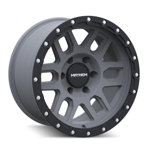 Mayhem Delta 8304 Matte Gunmetal Wheels with Black Rings 17x9 Wheel, 8304, 17 in. x 9 in., Aluminum, Matte, Gunmetal, 5.00 in. Backspace, 3.43 in. Center Bore, 0.00mm, 6 x 135mm, Each