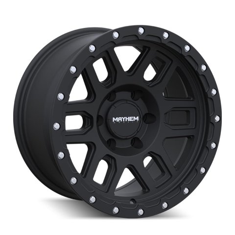Mayhem Delta 8304 Matte Black Wheels 17x9 Wheel, 8304, 17 in. x 9 in., Aluminum, Matte, Black, 5.00 in. Backspace, 3.43 in. Center Bore, 0.00mm, 6 x 135mm, Each