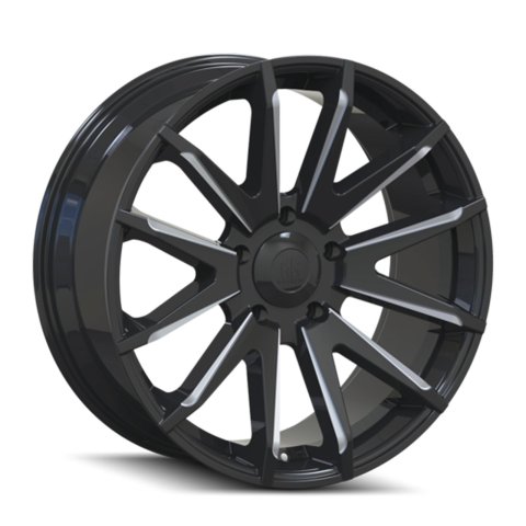 Mayhem Crossfire 8109 Series Gloss Black Wheels with Dark Clearcoated Milled Accents 22x9.5 Wheels, (8109) 22X9.5 6-114.3 18Mm Mm