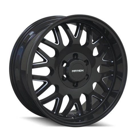 Mayhem Tripwire 8110 Gloss Black Wheel with Milled Accents 20x9 MAYHEM TRIPWIRE GLOSS BLACK/MILLED SPOKES 20X9 6-135/6-139.7 0MM 106MM