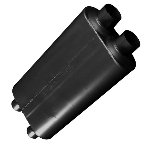 Flowmaster 50 Series Big Block Steel 2.75 Inch Muffler 527504 Muffler, Series, Dual 2 3/4 in. Inlet/Dual 2 1/2 in. Outlet, Steel, Black, Each